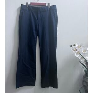 Banana Republic Blue Martin Fit Wide Leg Work Office Trousers Pants Size 8S